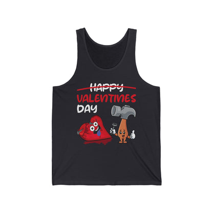 Funny Anti Valentines Day Gift Carpentor Cupid Heart Hammer Nails Tank Top For Men Women Tank Top