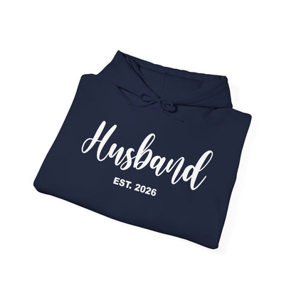 Husband Est 2026 Married Hubby Wife Honeymoon Couple Wedding Hoodie