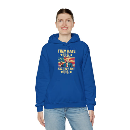 They Hate Us Cuz They Ain't Us Funny Trump 4th Of July 2024 Hoodie For Men Women Hoodie