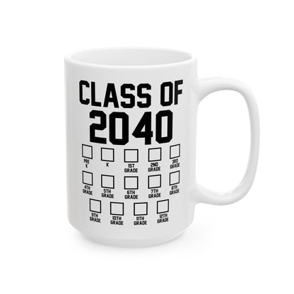 Class of 2040 Grow with Me Checklist Pre-k to 12th Grade Coffee Mug