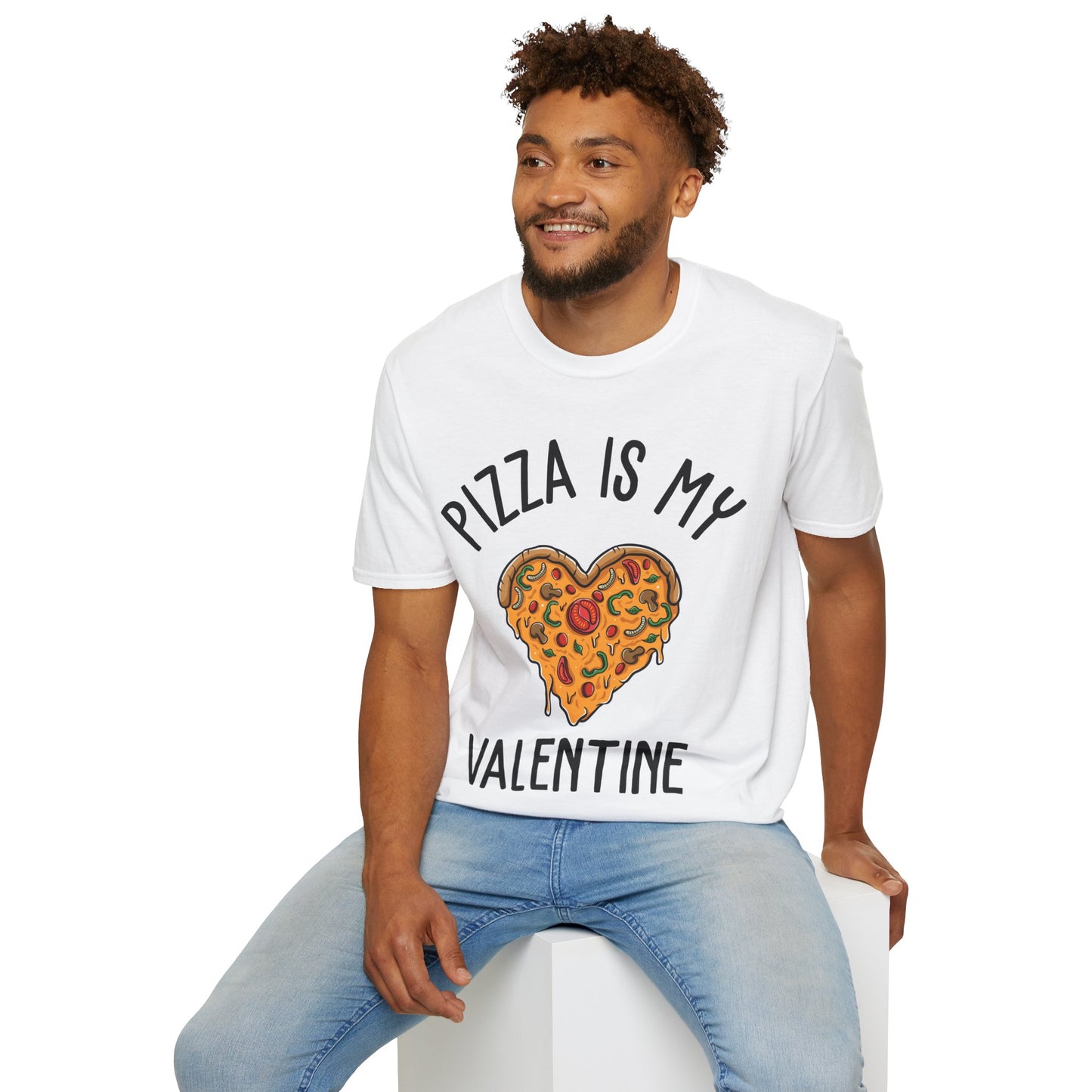 Funny Pizza Is My Valentine Love Heart Valentines Day Girl Boy Foodie Food T-Shirt