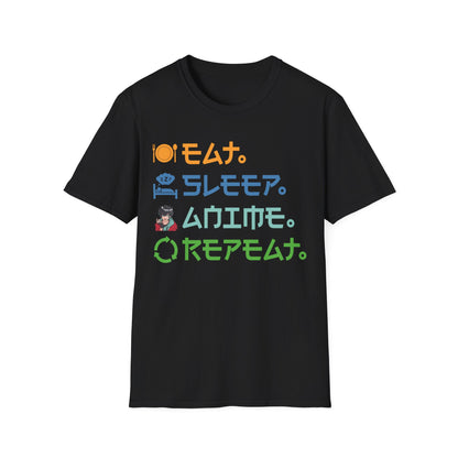 Eat Sleep Anime Repeat Funny Anime Lovers T-Shirt For Men Women T-Shirt