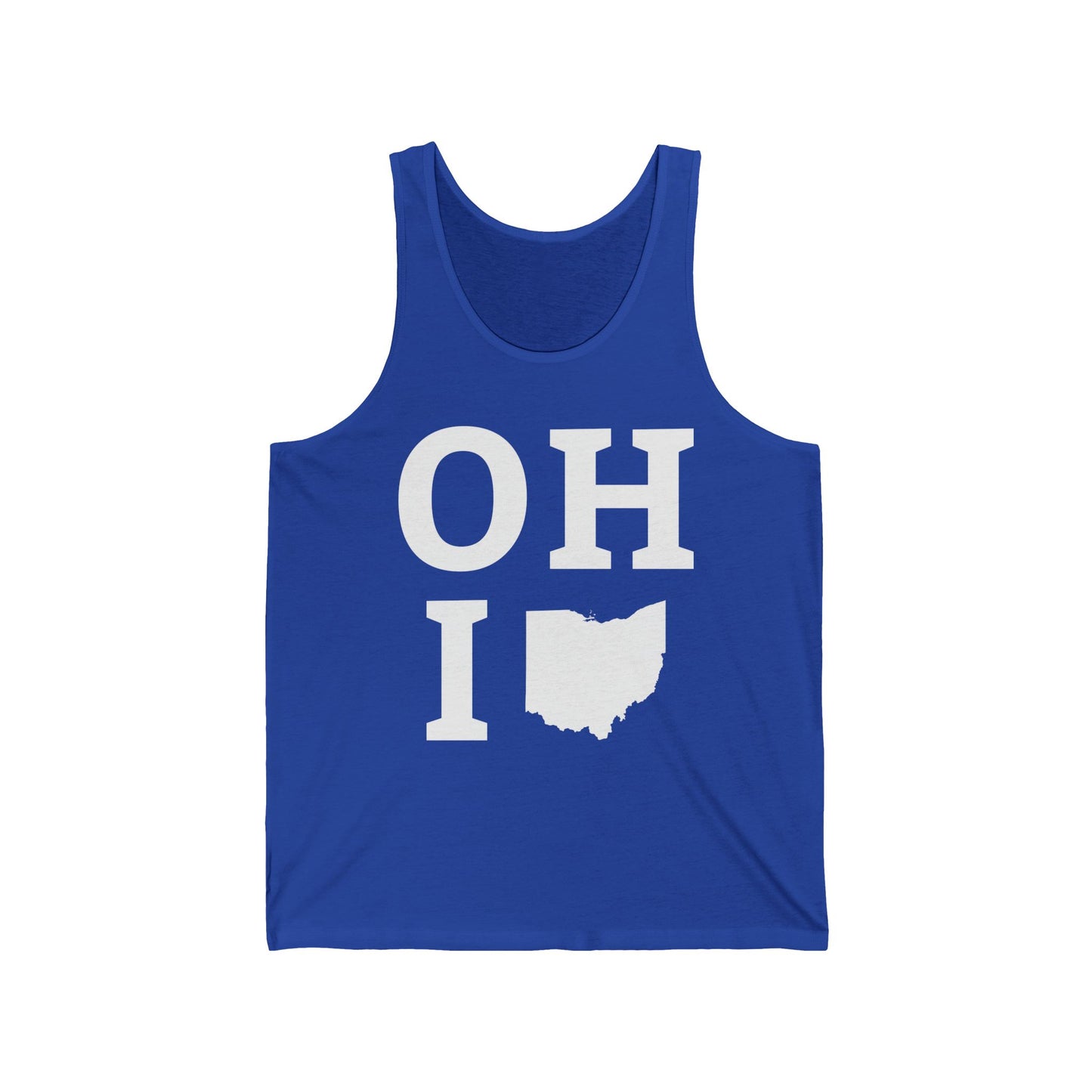 Vintage State of Ohio Flag Map Distressed Tank Top Men Women