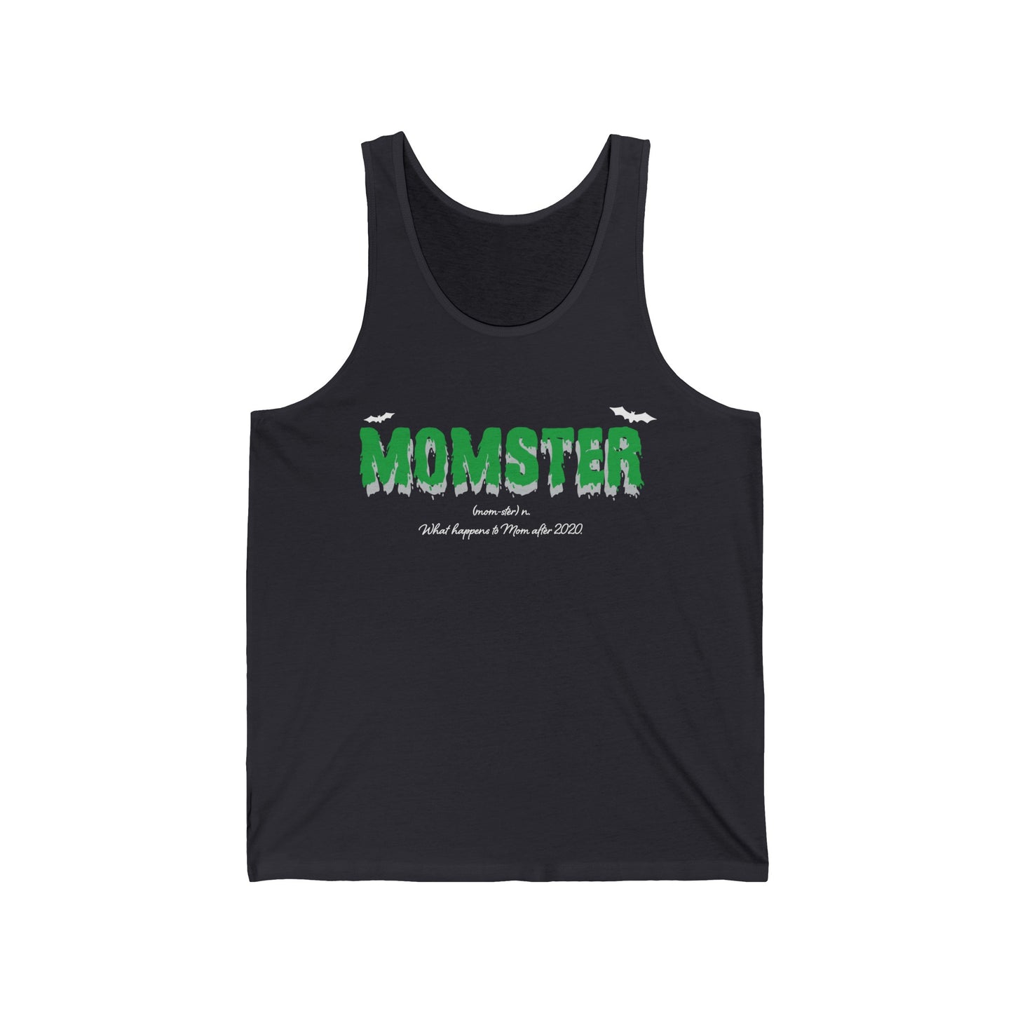 Womens Momster Broomstick Funny Halloween Party Mom Mothers Day Tank Tops