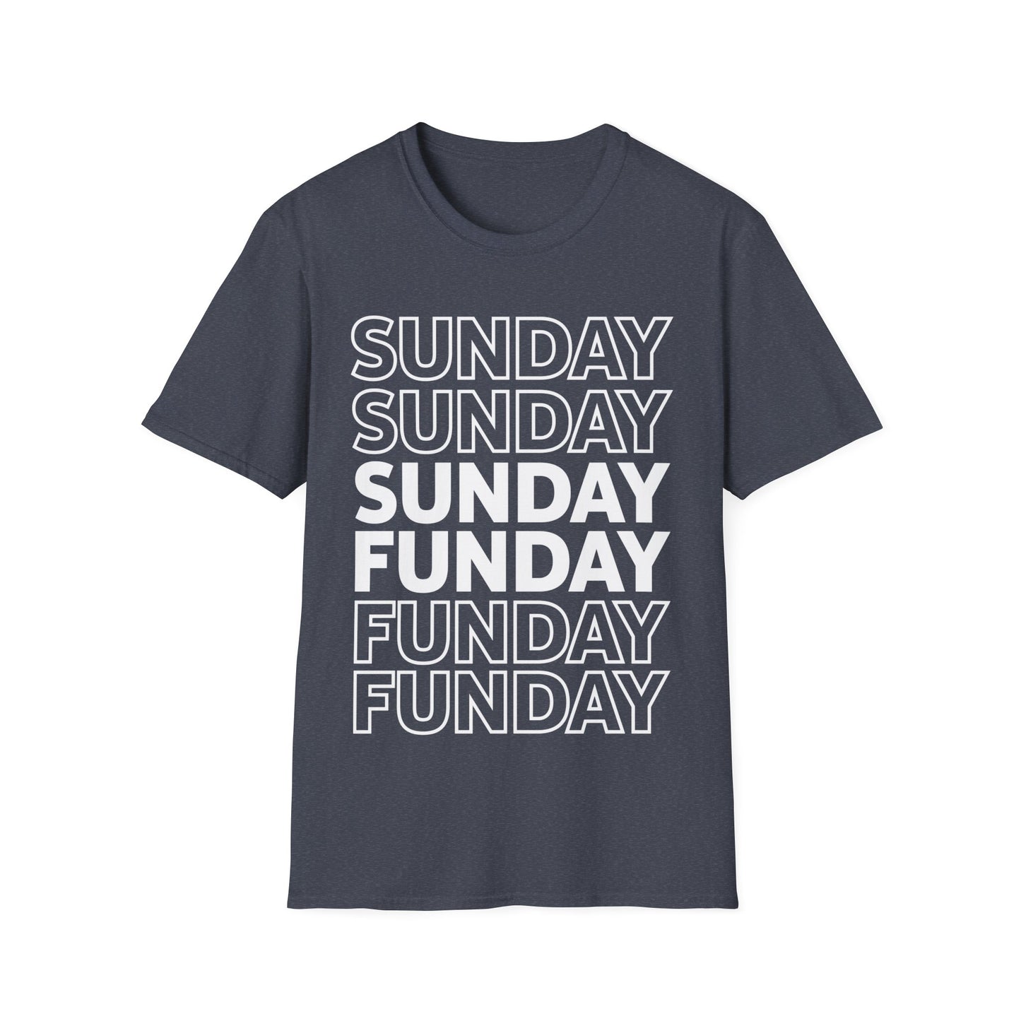 Sunday Funday Rainbow Fade Color Party T-Shirt