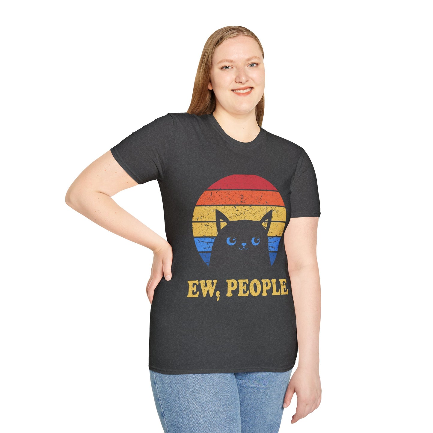 Funny Ew People Cat Introvert Antisocial Sarcastic T-Shirt