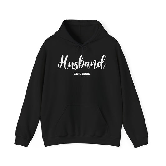 Husband Est 2026 Married Hubby Wife Honeymoon Couple Wedding Hoodie