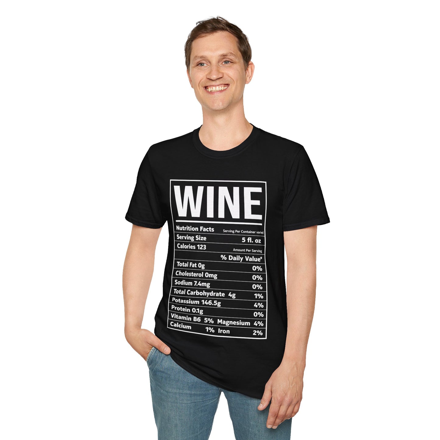 Wine Nutrition Facts Funny Family Matching Thanksgiving Christmas Drinking T-Shirt For Men Women