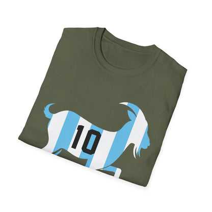 GOAT 10 Shirt for Men Women Kids  Goat Playing Football Funny Soccer T-Shirt