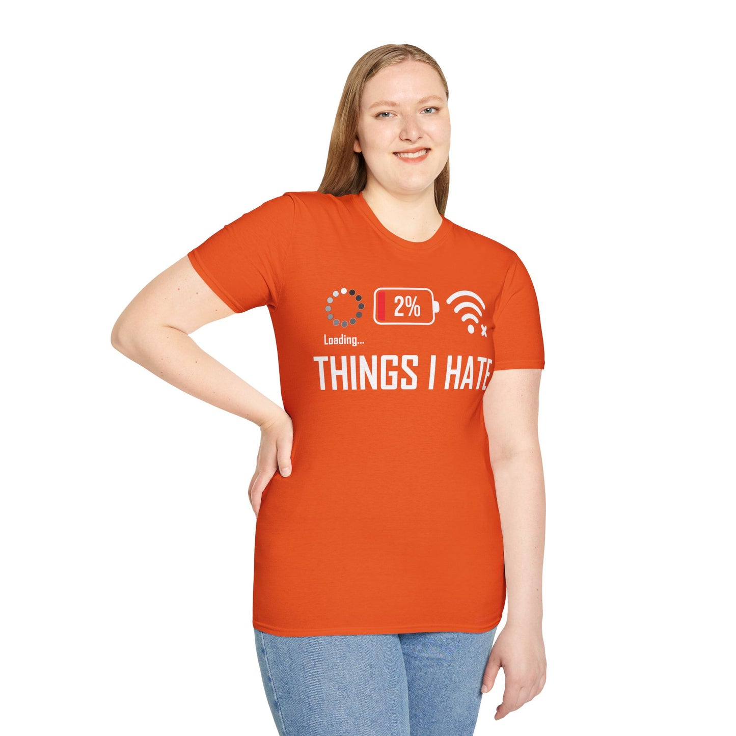 Things I Hate Gamer Computer Science Programmer Coding Low WIFI Charging Loading T-Shirt