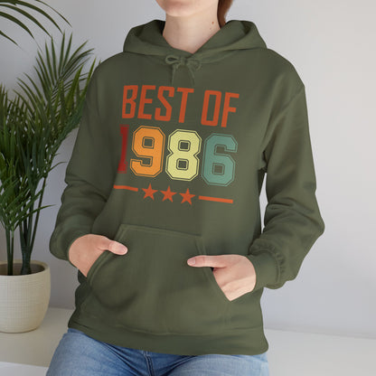 Funny Vintage Best of 1986 40 Year Old Gift 40th Birthday Hoodie For Men Women Hoodie