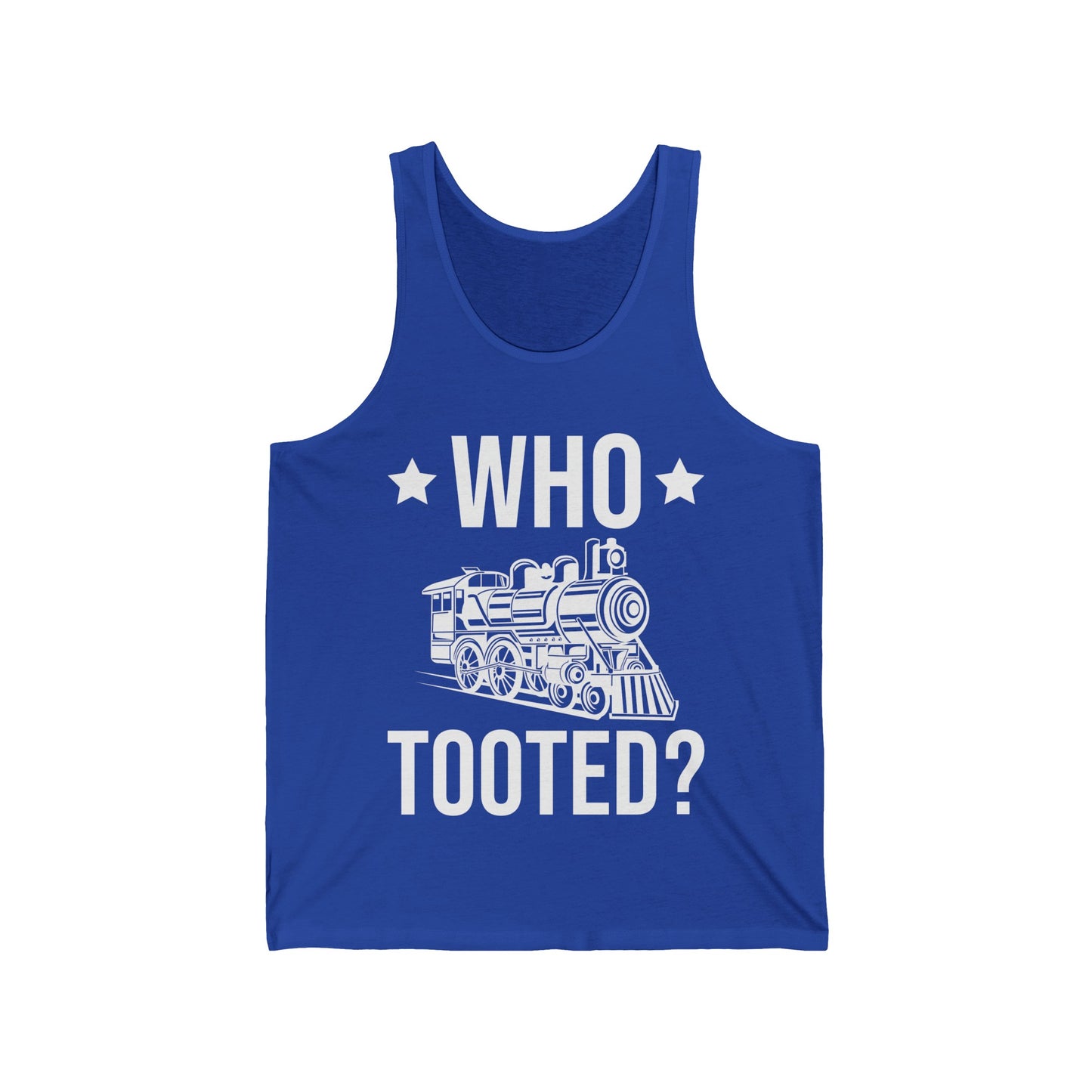 Who Tooted Funny Train Lovers Railroad Tank Tops For Men Women