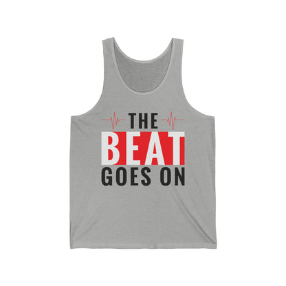 Funny Heartbeat Beat Goes On Heart Disease Awareness Tank Top For Men Women Tank Top