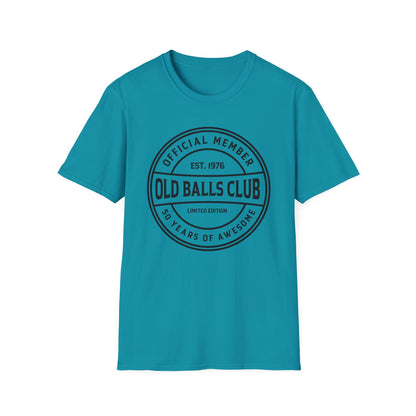 Mens Old Balls Club 50 Years Awesome Fifty 50th Birthday Fathers Day T-Shirt