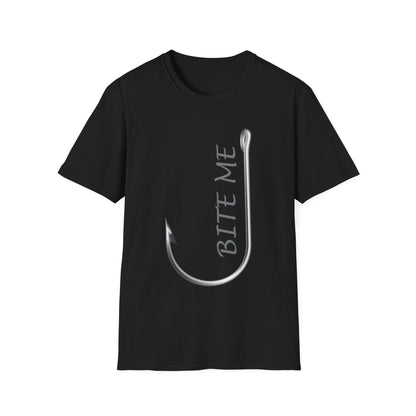 Bite Me T-Shirt Funny Fisherman Fathers Day Tshirt Men Women