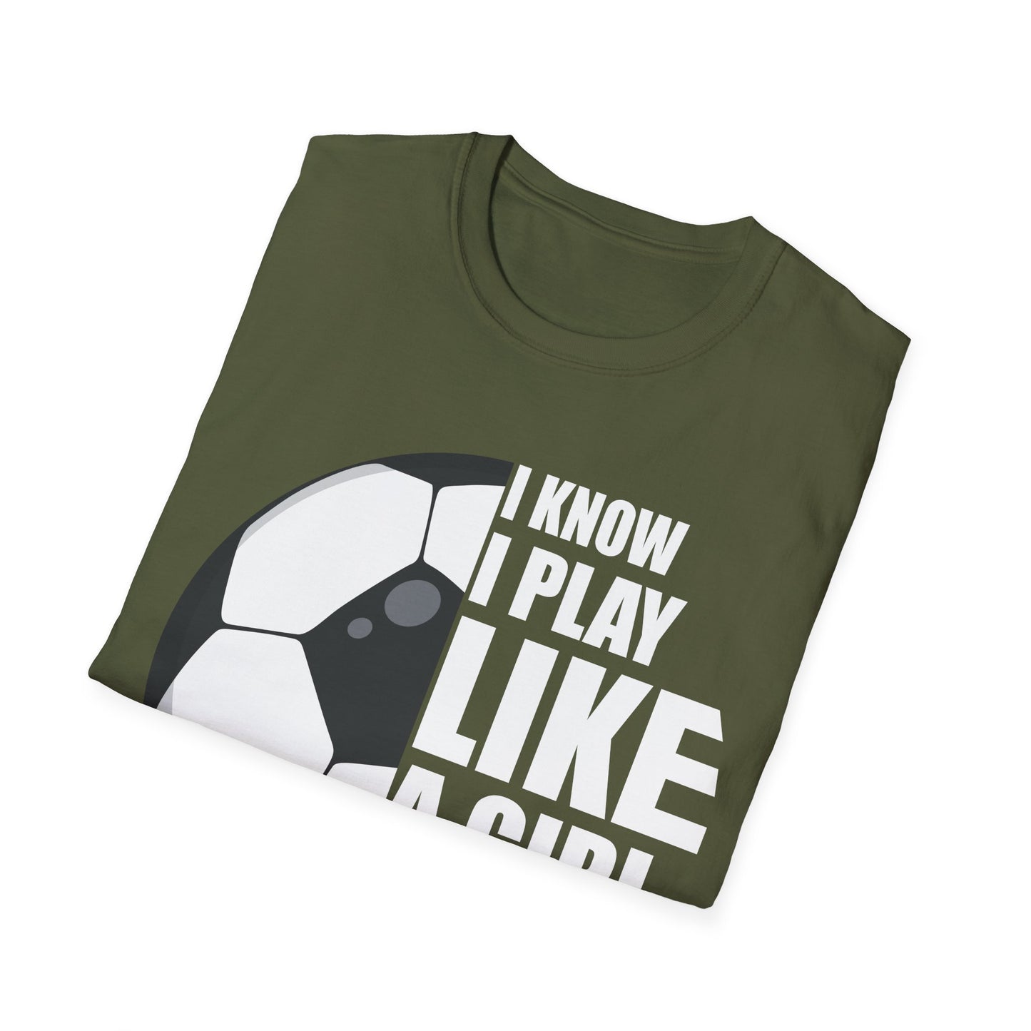 I Know I Play Like A Girl Shirt School College Football Girl T-Shirt