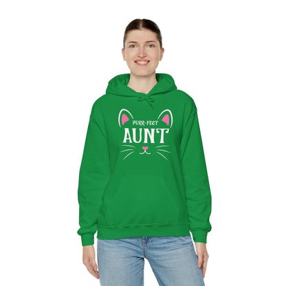 PURR-FECT Aunt Funny Cat Lover Cute Funny Kitten Hoodie Gift For Men Women Hoodie