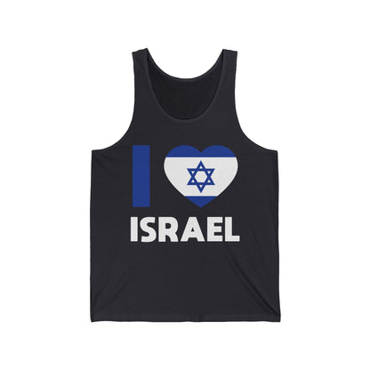 I Love Israel Flag Heart Jews Jewish Tank Top For Men Women Tank Top
