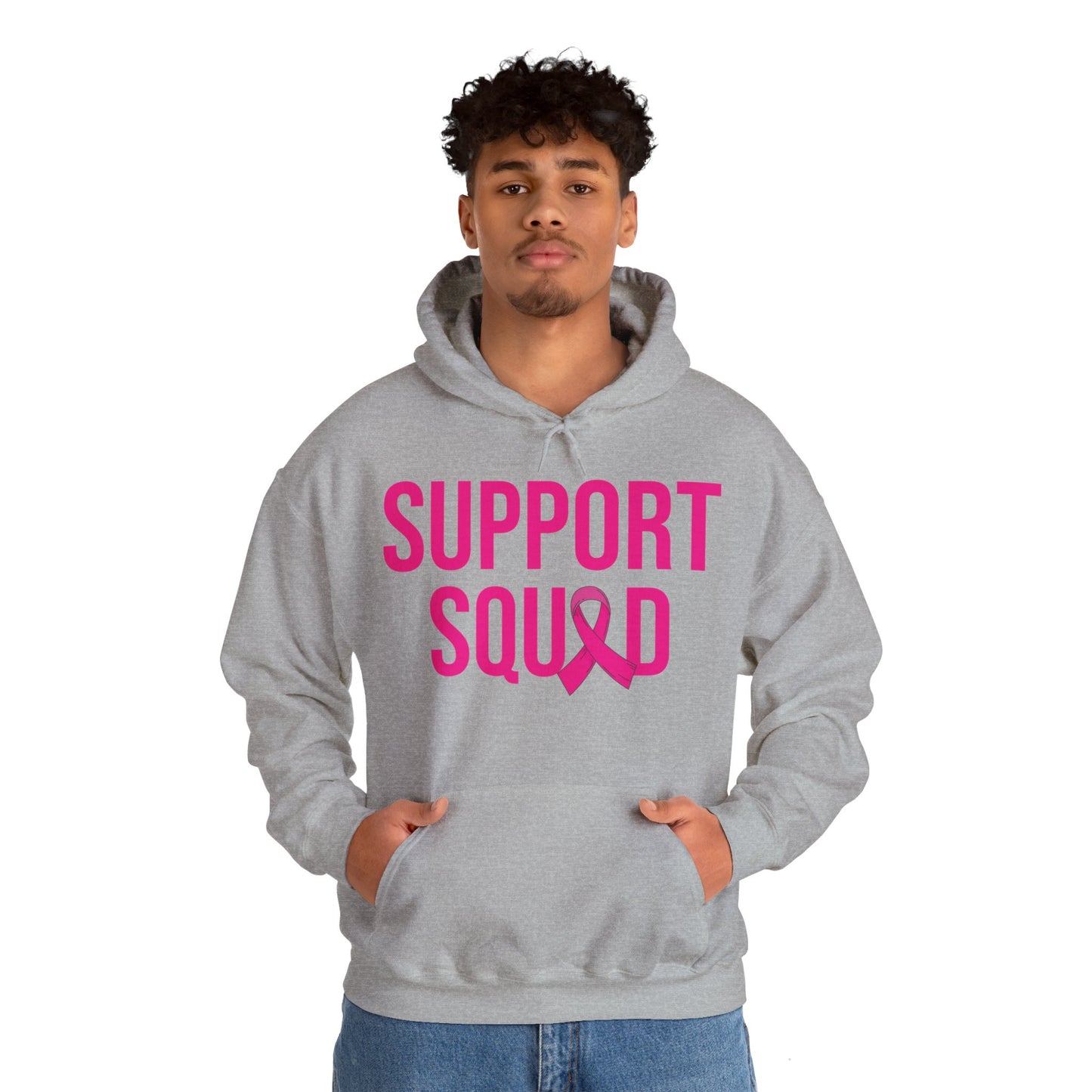Support Squad Breast Cancer Warrior Awareness October Pink Hoodie