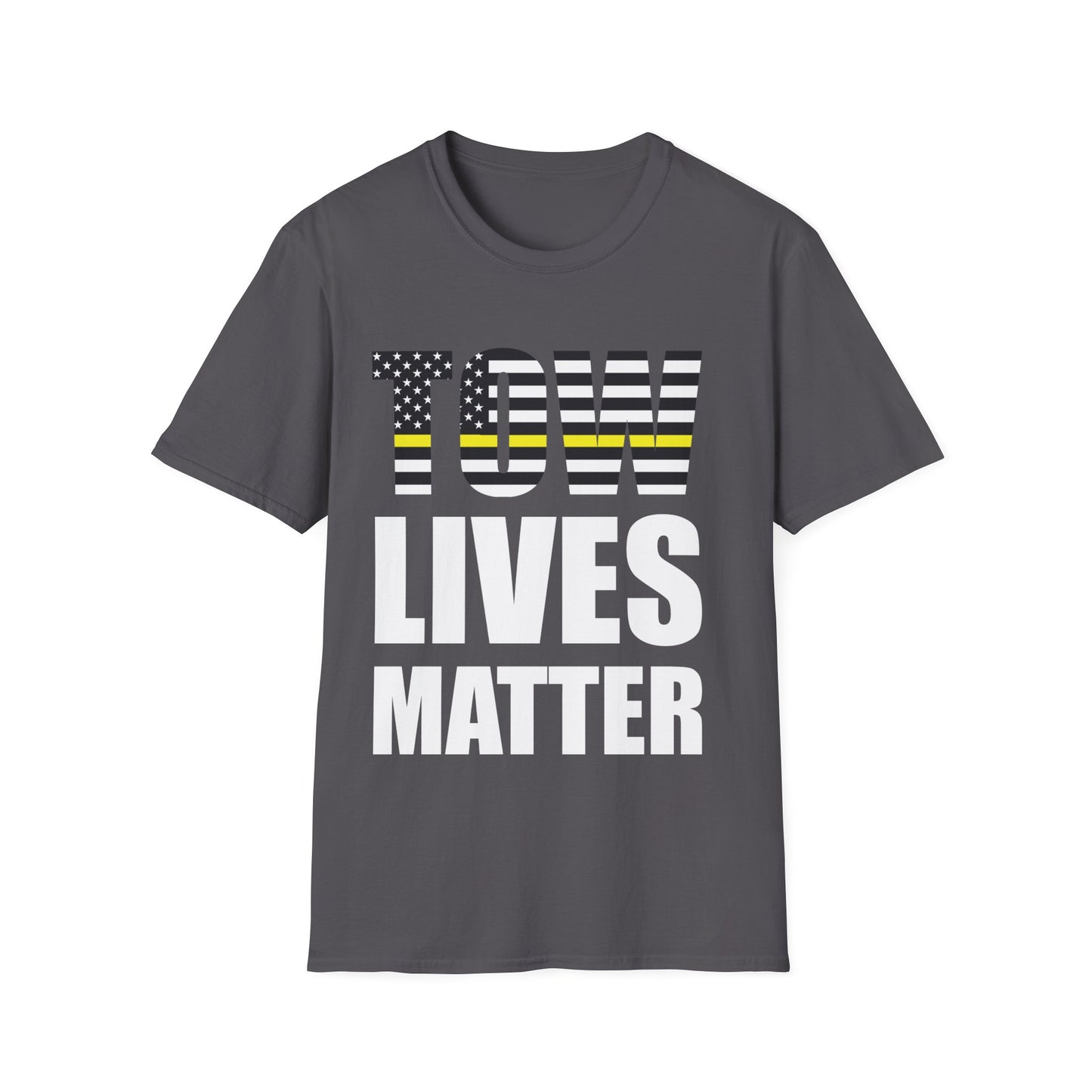 Tow Lives Matter Thin Yellow Line Tow Truck Driver Birthday Gift T-Shirt Men