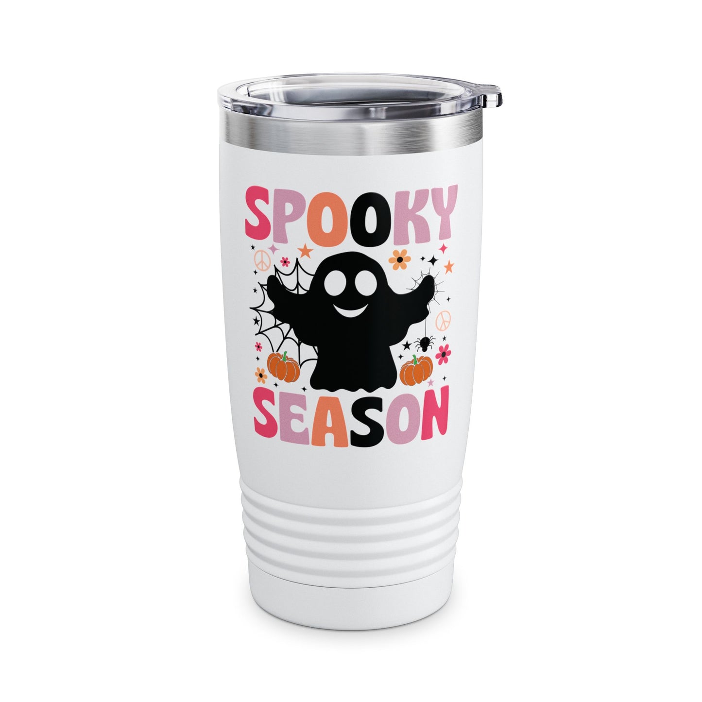 Groovy Spooky Season Cute Ghost Pumpkin Halloween Tumbler For Men Women Kids