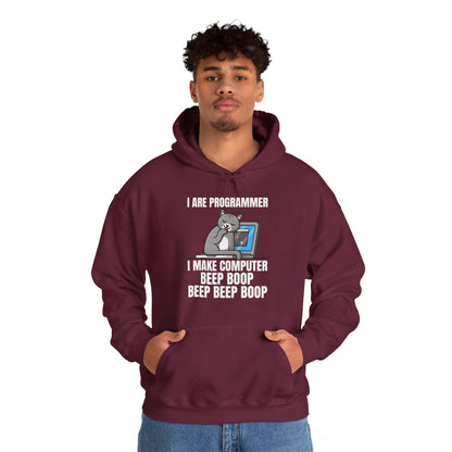 Funny I Are Programmer I Make Computer Beep Boop Cute Cat Hoodie For Men Women Hoodie