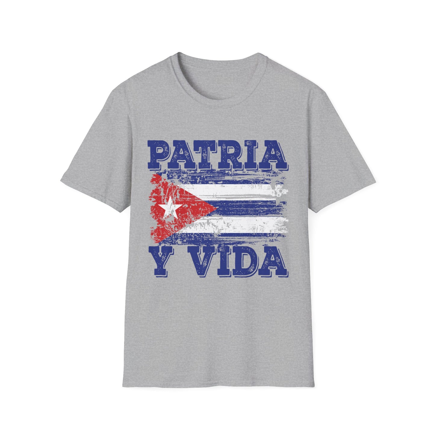 Cuba Patria y Vida Flag Distressed Vintage Cuban Flag T-Shirt For Men Women