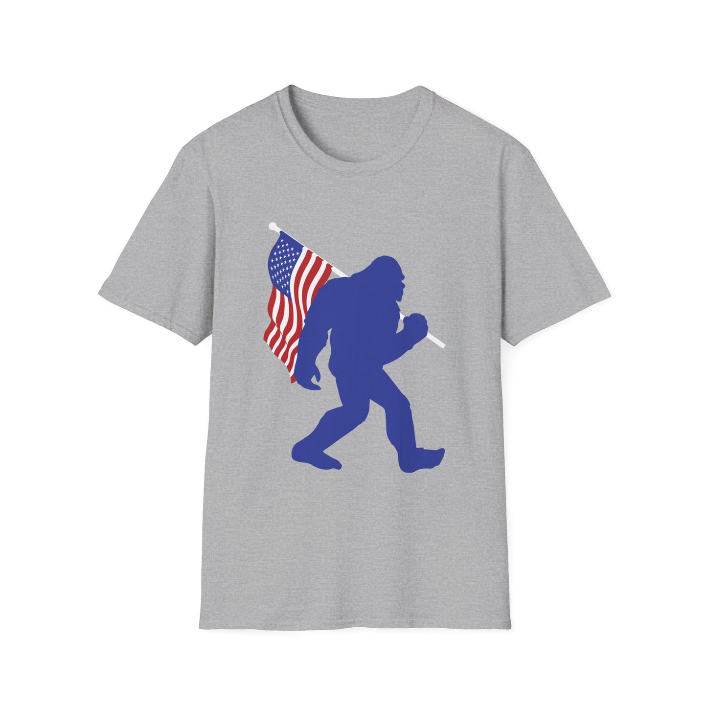 Funny Bigfoot USA Flag America For Sasquatch Believers T-Shirt For Men Women