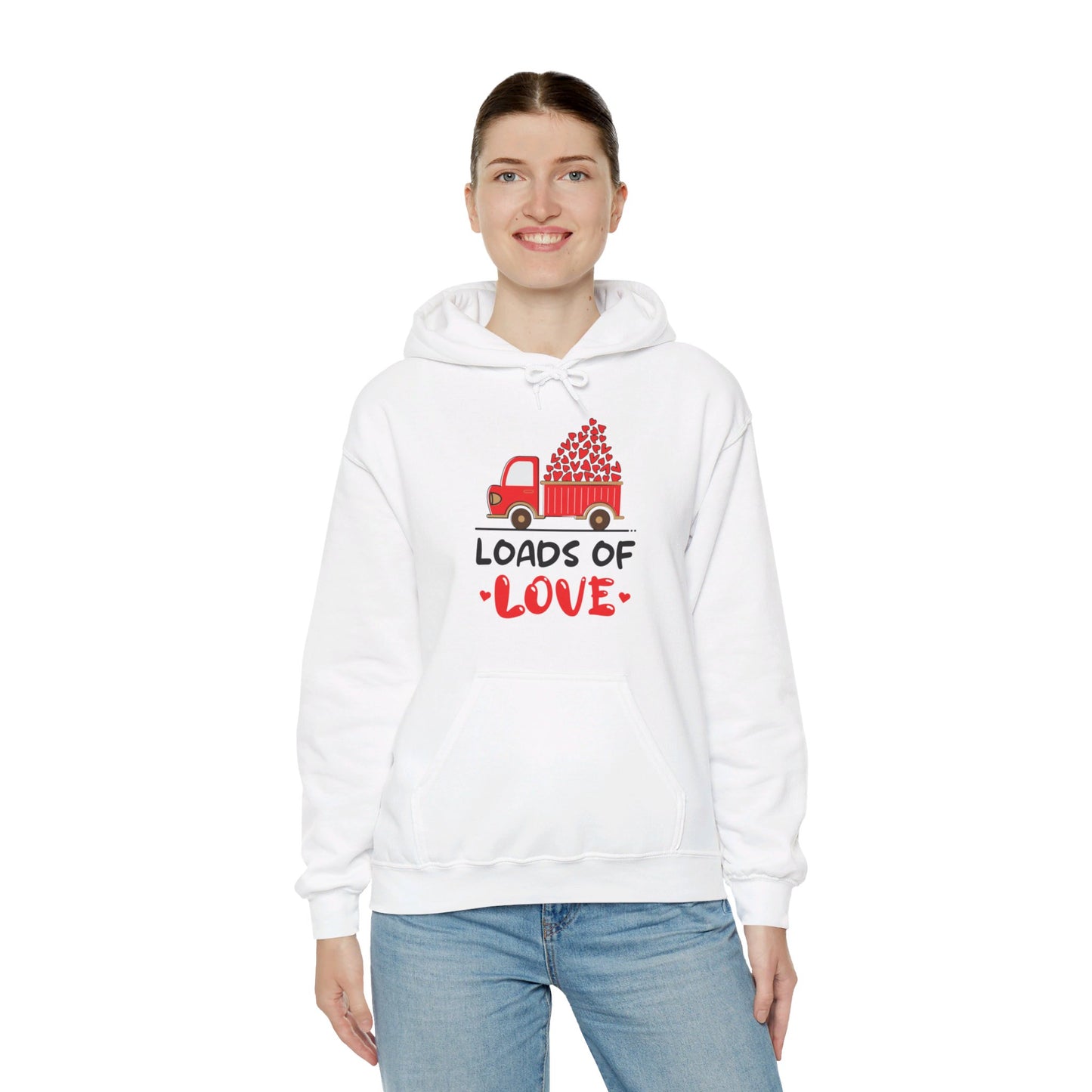 Funny Loads of Love Tractor Cute Valentines Day Truck Hoodie