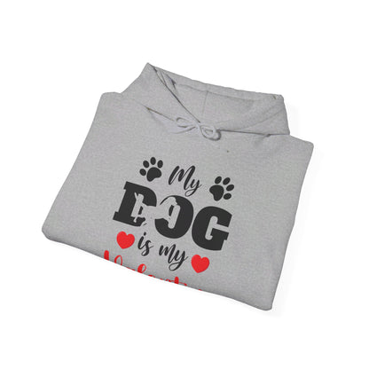 Funny My Dog is My Valentine Dog Lovers Hoodie For Men Women Hoodie