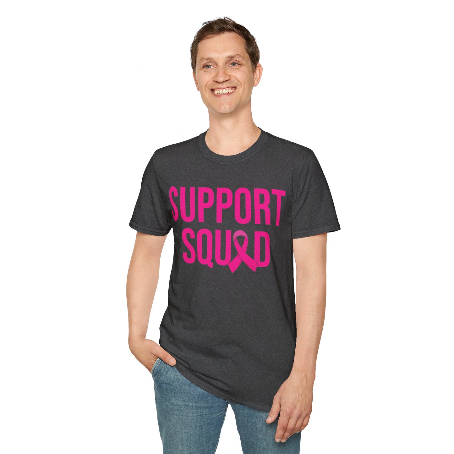 Support Squad Breast Cancer Warrior Awareness October Pink T-Shirt