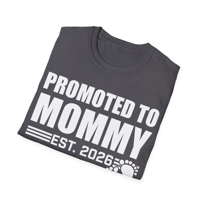 Promoted To Mommy 2026 Pregnancy Announcement Mothers Day Mom To Be T-shirt