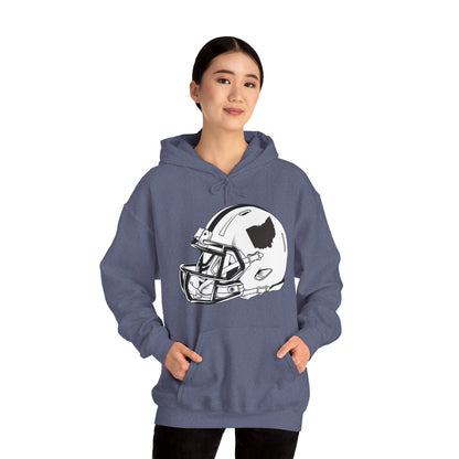 Vintage Football Helmet Hoody State of Ohio American Football Distressed Hoodie Men Women