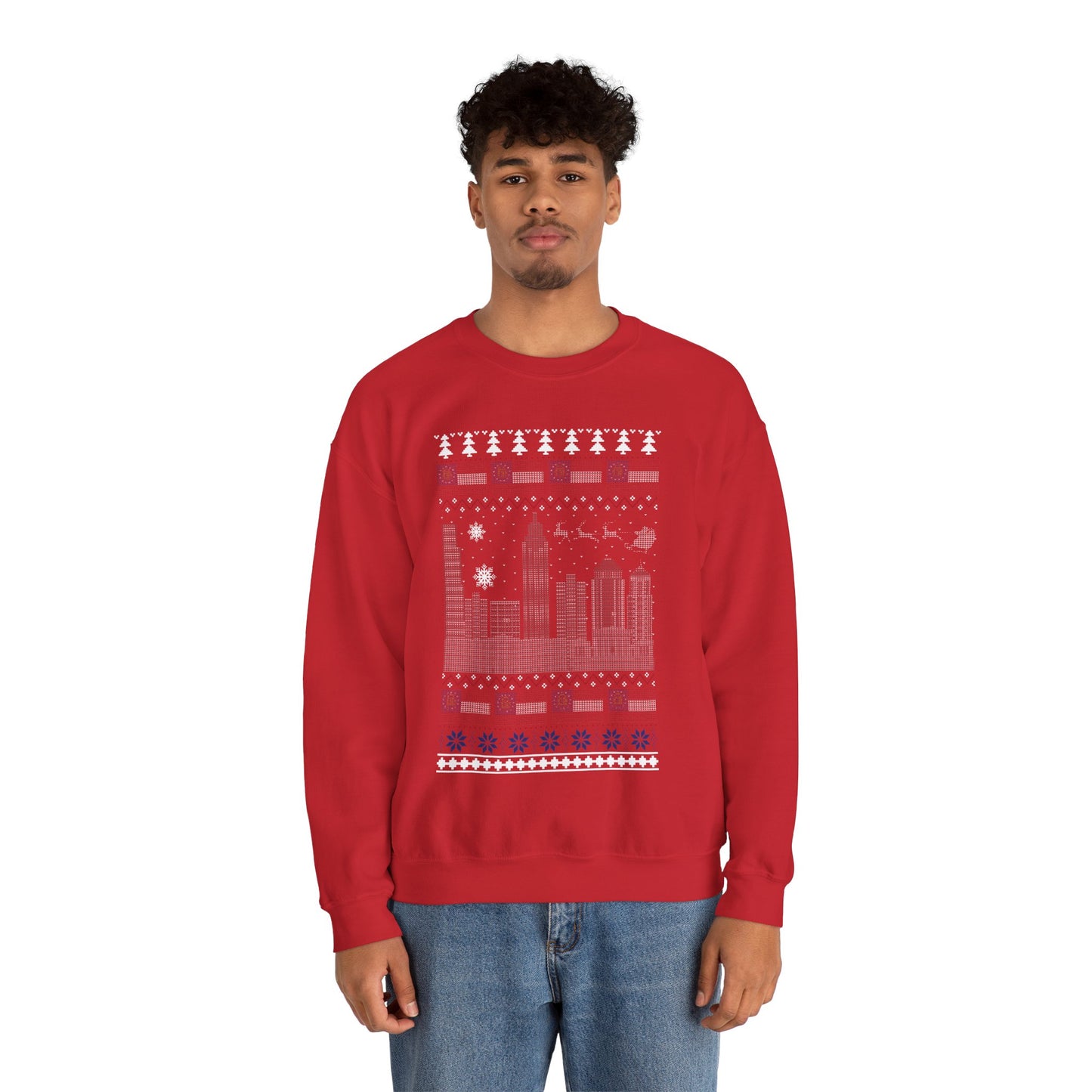 I Love Georgia Christmas Santa, Reindeer Funny Ugly Christmas Jumper Sweatshirt