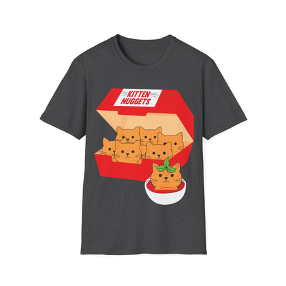 Funny Kitten Nuggets Food Pun Cat Lover Gift Chicken Nuggets T-Shirt For Men Women T-Shirt