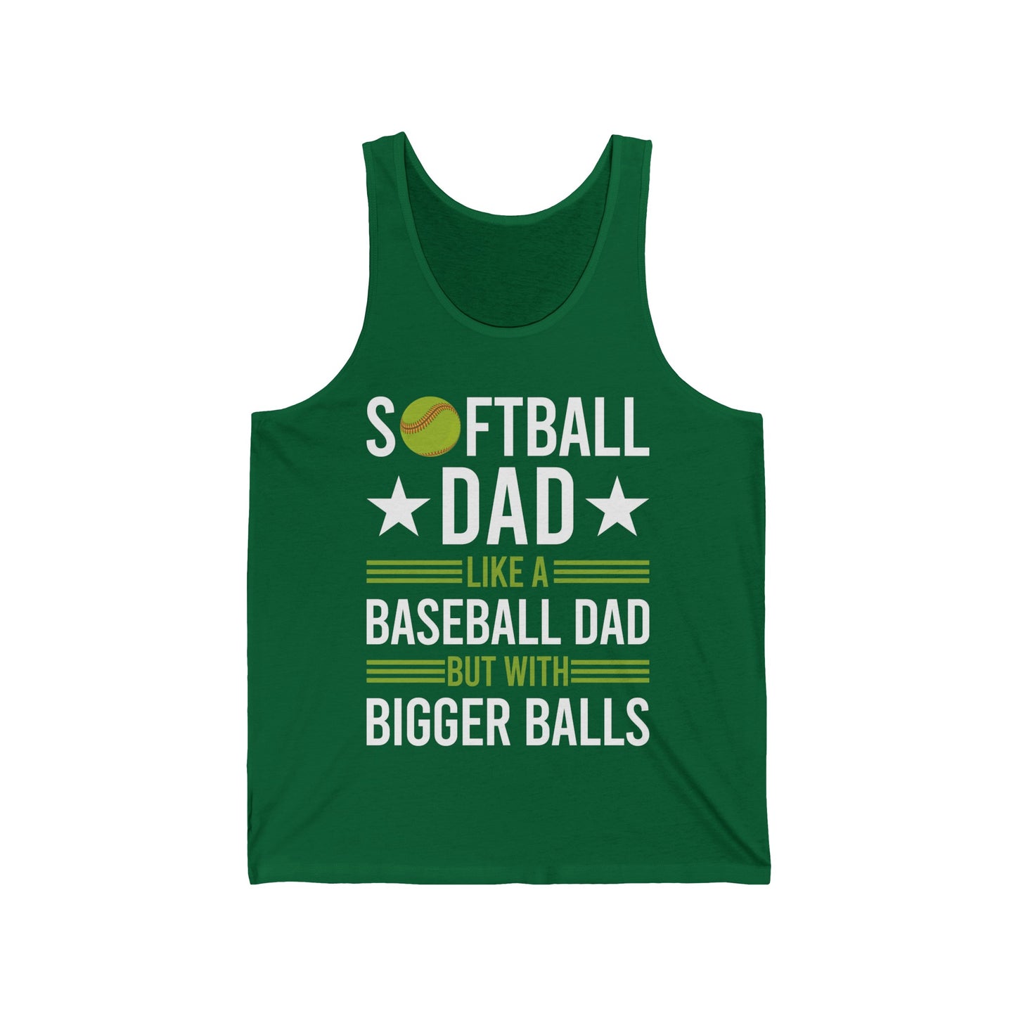 Funny Softball Dad Like A Baseball Dad But With Bigger Balls Fathers Day Tank Top For Men