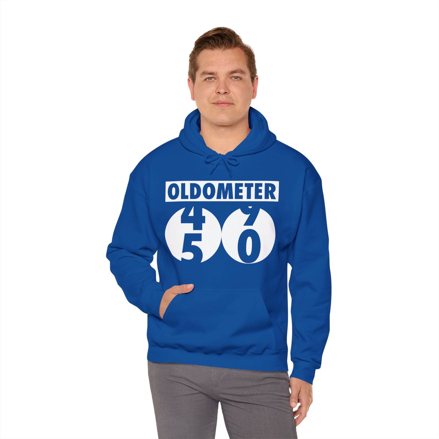 Funny Oldometer Odometer 50th Birthday Gift 50 yrs Old Joke Hoodie For Men Women Hoodie