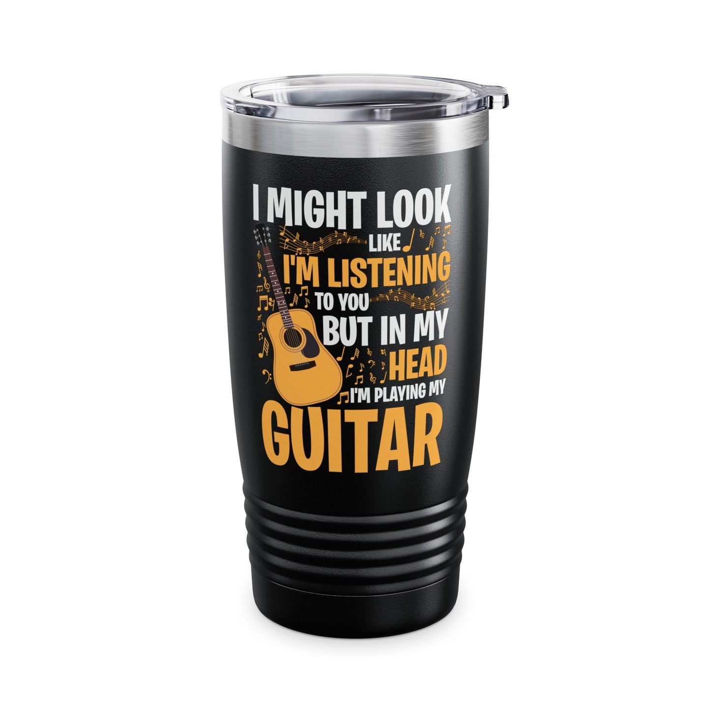 I Might Look Like I'm Listening To You Funny Guitar Music Sarcastic Tumbler