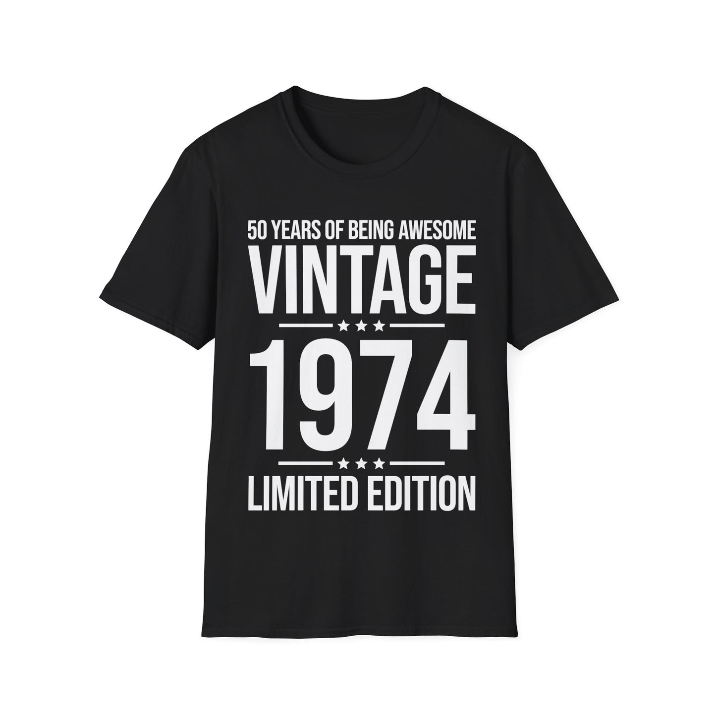 50 Year Old Gifts Vintage 1974 50 Years Awesome 50th Birthday T-Shirt