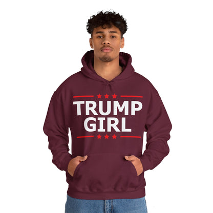 Cute Trump Girl Republican US Flag 2024 Vintage Vote Hoodie