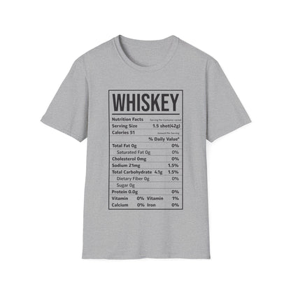 Whiskey Nutrition Facts Funny Family Matching Thanksgiving Christmas Drinking T-Shirt For Men Women