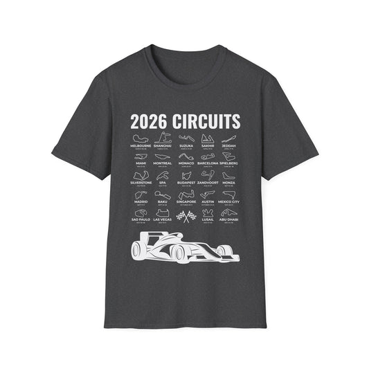 2026 Schedule Formula Racing Formula Car Retro Vintage T-Shirt For Men Women T-Shirt