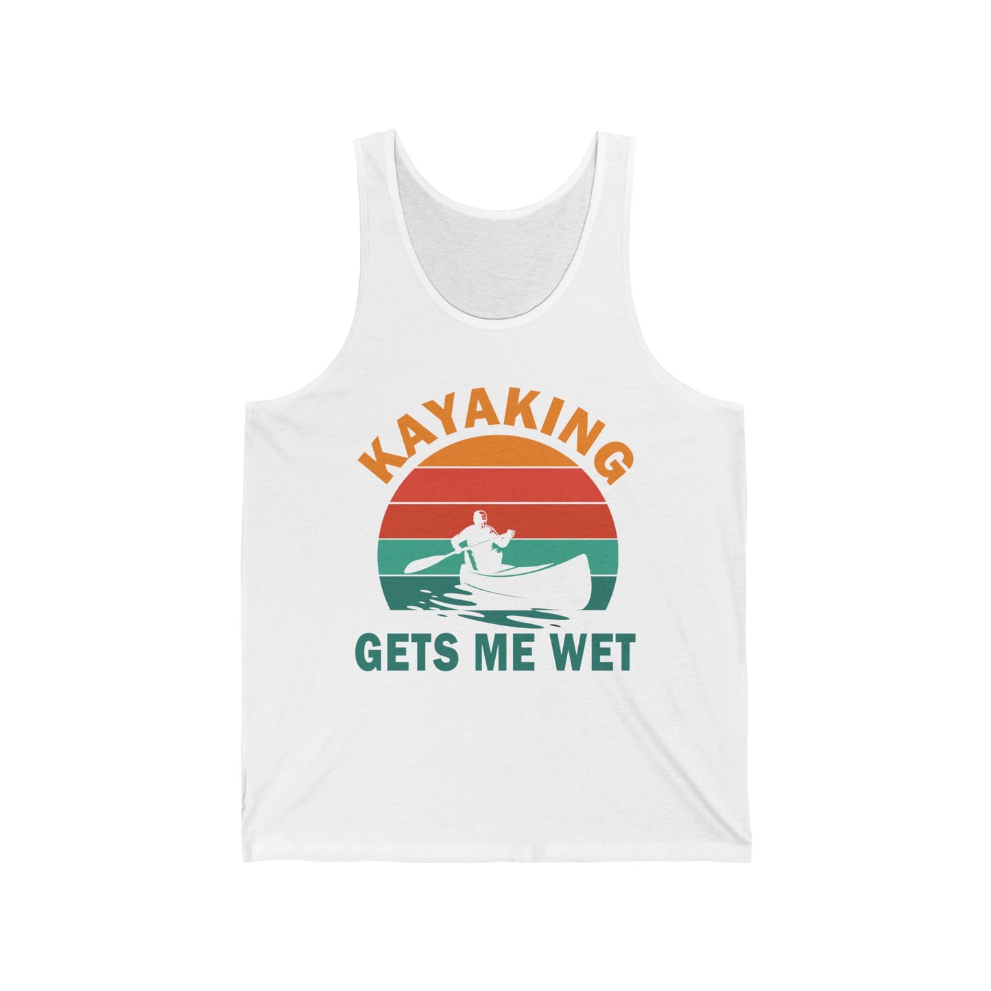 Funny Kayaking Gets Me Wet Paddling Boating Vintage Kayaker Tank Top