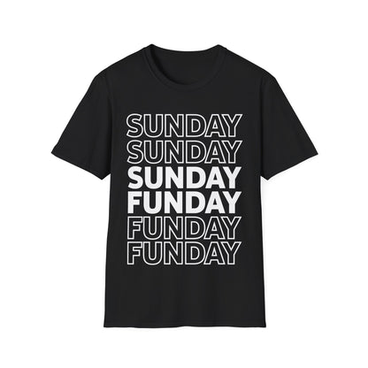 Sunday Funday Rainbow Fade Color Party T-Shirt