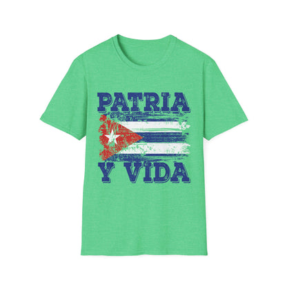 Cuba Patria y Vida Flag Distressed Vintage Cuban Flag T-Shirt For Men Women