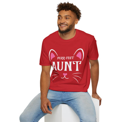 PURR-FECT Aunt Funny Cat Lover Cute Funny Kitten T Shirt Gift For Men Women T-Shirt