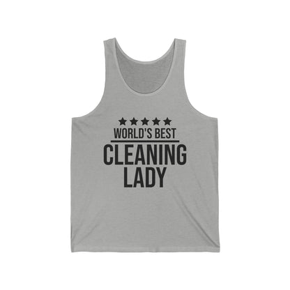 World's Best Cleaning Lady Mothers Day Mom Ladies Tank Tops