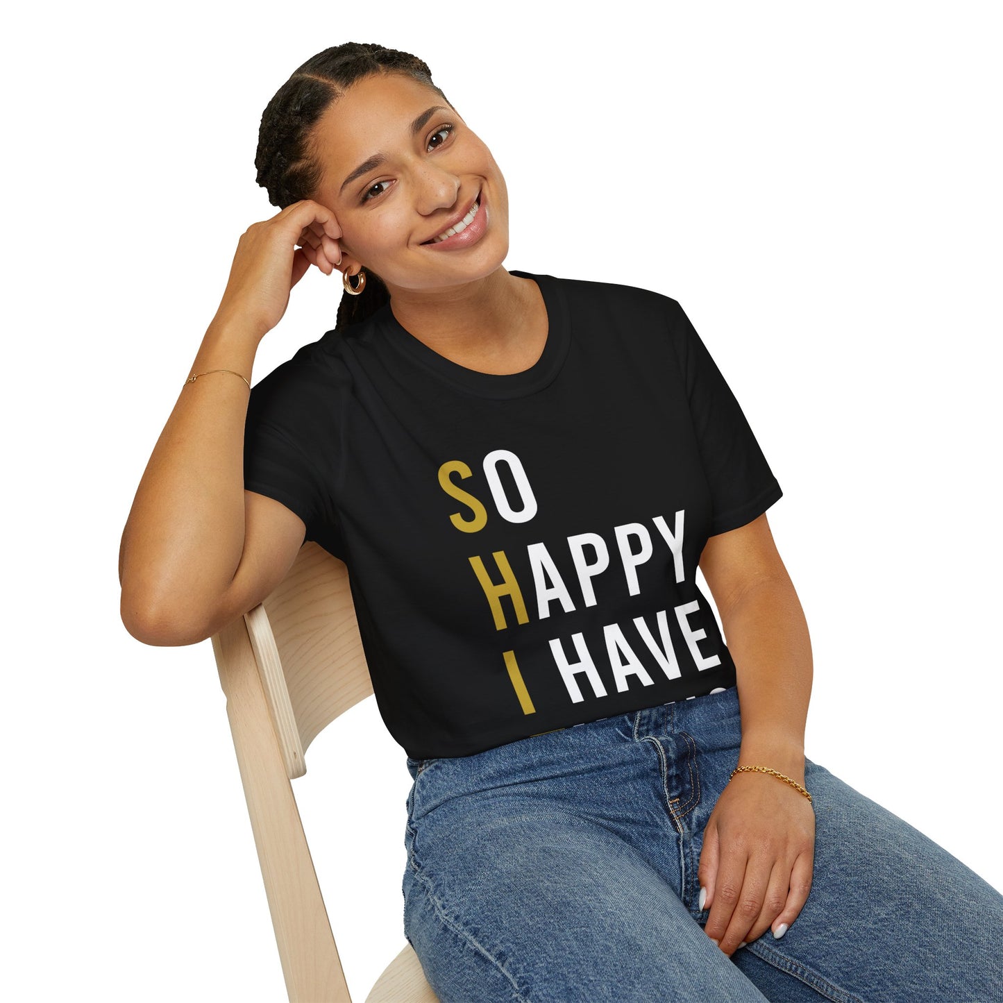 Funny So Happy I Have Twins Parent Mom Dad Saying Sarcastic T-Shirt Women