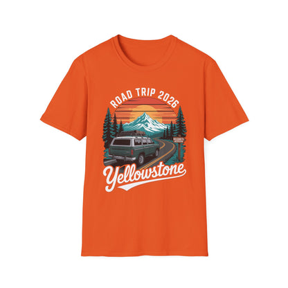 Yellowstone Road Trip 2026 Family National Park T-Shirt For Men Women