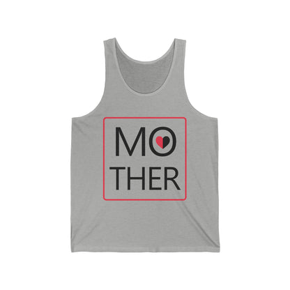 Womens Mother Heart Retro Mothers Day Mom Tank Tops